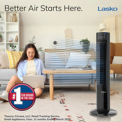 Lasko Wind Tower® 35" Tower Fan with Nighttime Mode and Remote Control