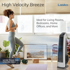 Lasko U35120 Oscillating High Velocity Fan with Remote Control
