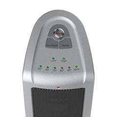 Lasko 1500W Oscillating Ceramic Tower Space Heater with Adjustable Thermostat, 2-Speeds, 5309, Silver
