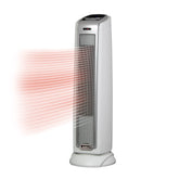 Lasko 1500W Electric Oscillating Ceramic Tower Space Heater, with Timer, 5775, White