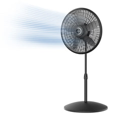 Lasko Cyclone® 18" 3-speed Pedestal Fan (black, model S18910)
