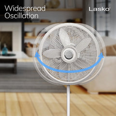 Lasko Performance 18" 3-speed Pedestal Fan (white, model 1820)