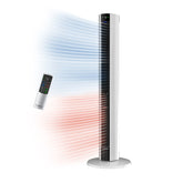 Lasko 1500W Electric All Season Tower Fan & Space Heater with Timer and Remote, FH500, White