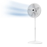 Lasko Cyclone® 18" 3-speed Pedestal Fan (white, model S18931)
