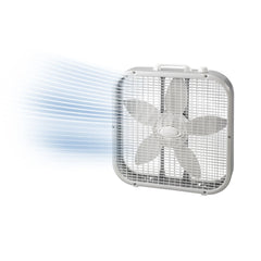 Lasko 20" 3-Speed Box Fan with Save Smart, 3733, White