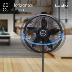 Lasko Performance 18" 3-speed Pedestal Fan (black, model 1827)