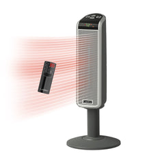 Lasko 1500W Electric Ceramic Pedestal Space Heater with Remote, 5397, Black