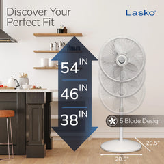 Lasko Performance 18" 3-speed Pedestal Fan (white, model 1820)