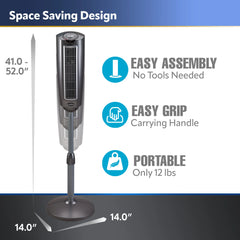 Lasko Space-Saving 3-speed Pedestal Tower Fan with Remote & Timer (gray, model 2535)