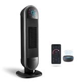 Lasko AR122 Aria™ 22" Ceramic Tower Heater (3 heat settings, remote, timer, black)