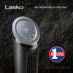 Lasko Summit 36" Tower Fan & Air Cleaner (4-speed, remote, mesh filtration, black)