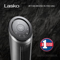 Lasko Summit 42" Tower Fan (6-speed, remote, timer, black)