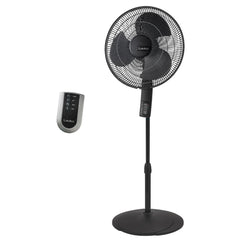Lasko 16" 4-speed Pedestal Fan with Remote & Timer (black, model S16612)