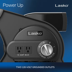 Lasko 12" Pivoting Pro High Velocity Utility Blower Fan with 3 Speeds, U12104, Gray