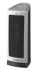 Lasko 1500W Oscillating Ceramic Tower Space Heater with Adjustable Thermostat, 2-Speeds, 5309, Silver