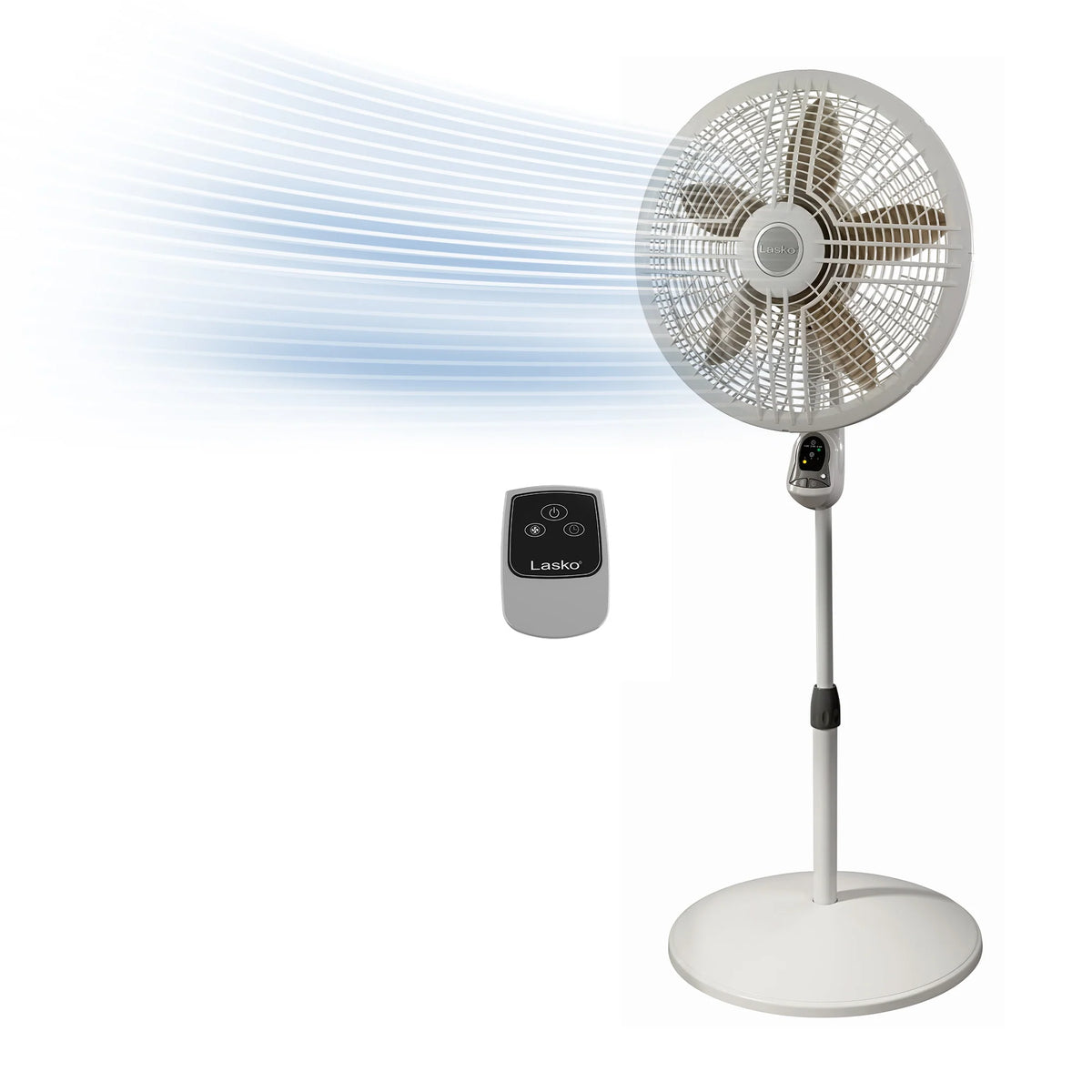 Lasko Performance 18" 3-Speed Pedestal Fan with Remote & Timer (white, model 1880)
