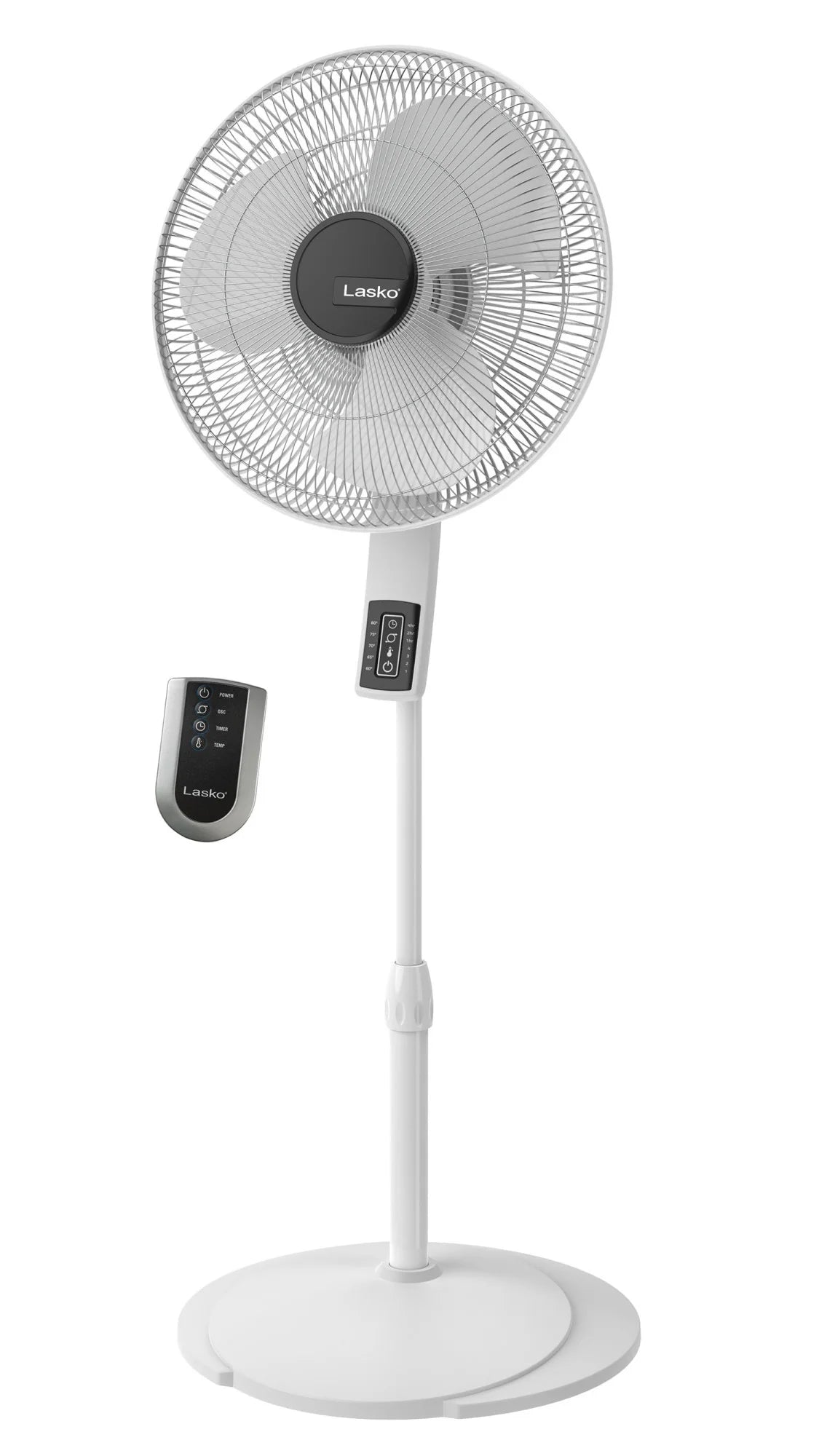 Pedestal Fan with Remote Oscillation and Thermostat