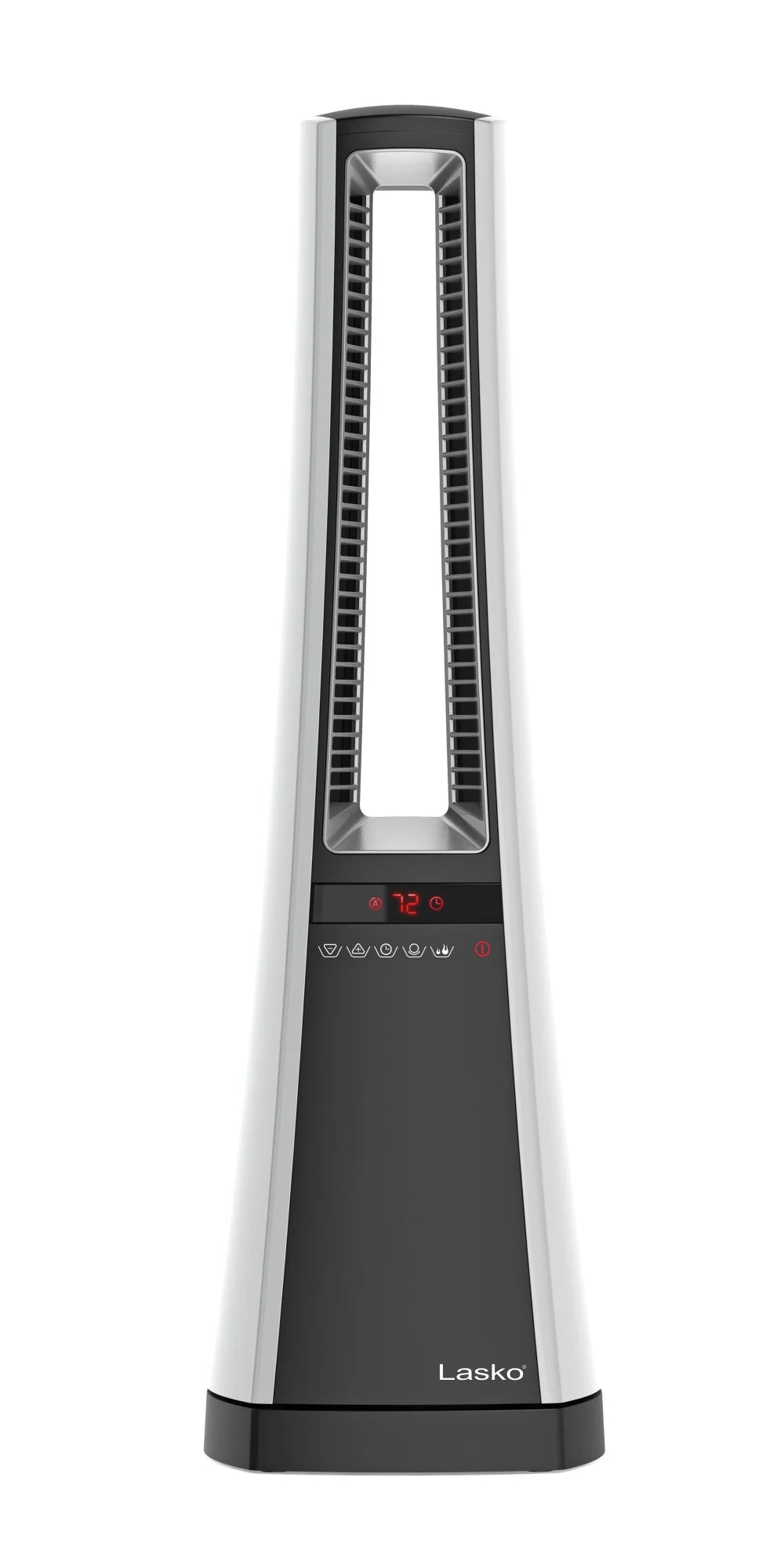 Lasko 1500W Bladeless Ceramic Tower Space Heater with Remote, AW315, Gray