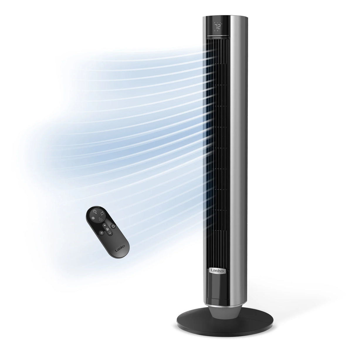 Lasko TDC40 WhisperForce™ DC 40" Tower Fan (12-speed, remote, black)