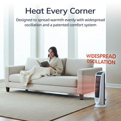 Lasko 22" Digital Ceramic Tower Heater with Remote (white, model 5165)