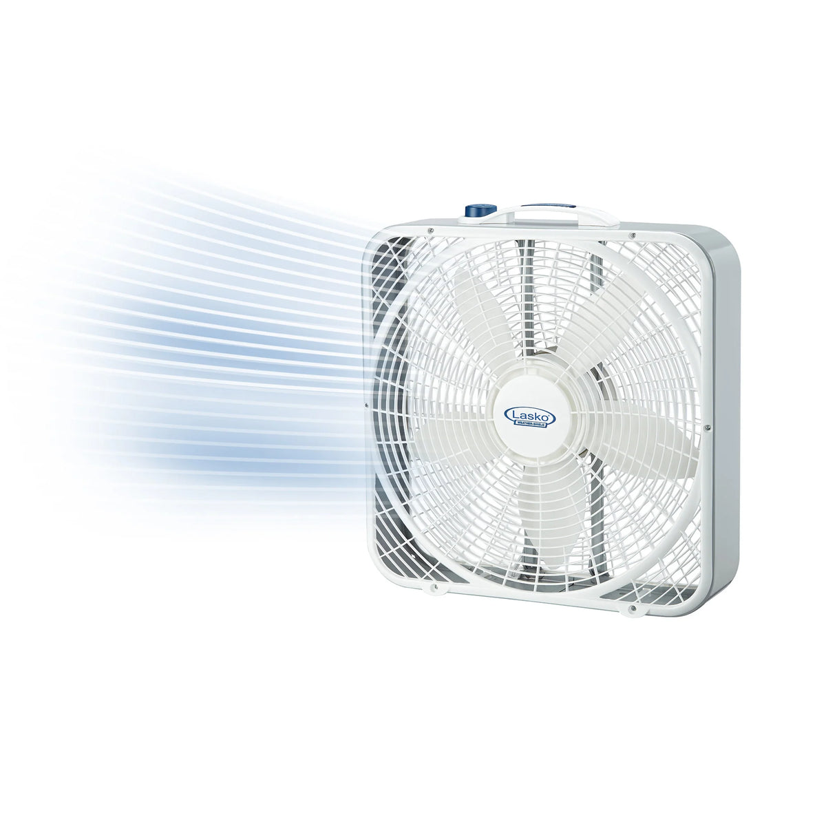 Lasko 20" Weather-Shield Performance Box Fan with High Performance Grill and 3 Speeds, 3720, White
