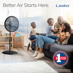 Lasko Cyclone® 18" 3-speed Pedestal Fan (black, model S18910)