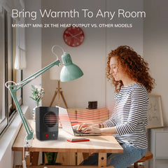 Lasko MyHeat™ Mini Personal Ceramic Heater (black)
