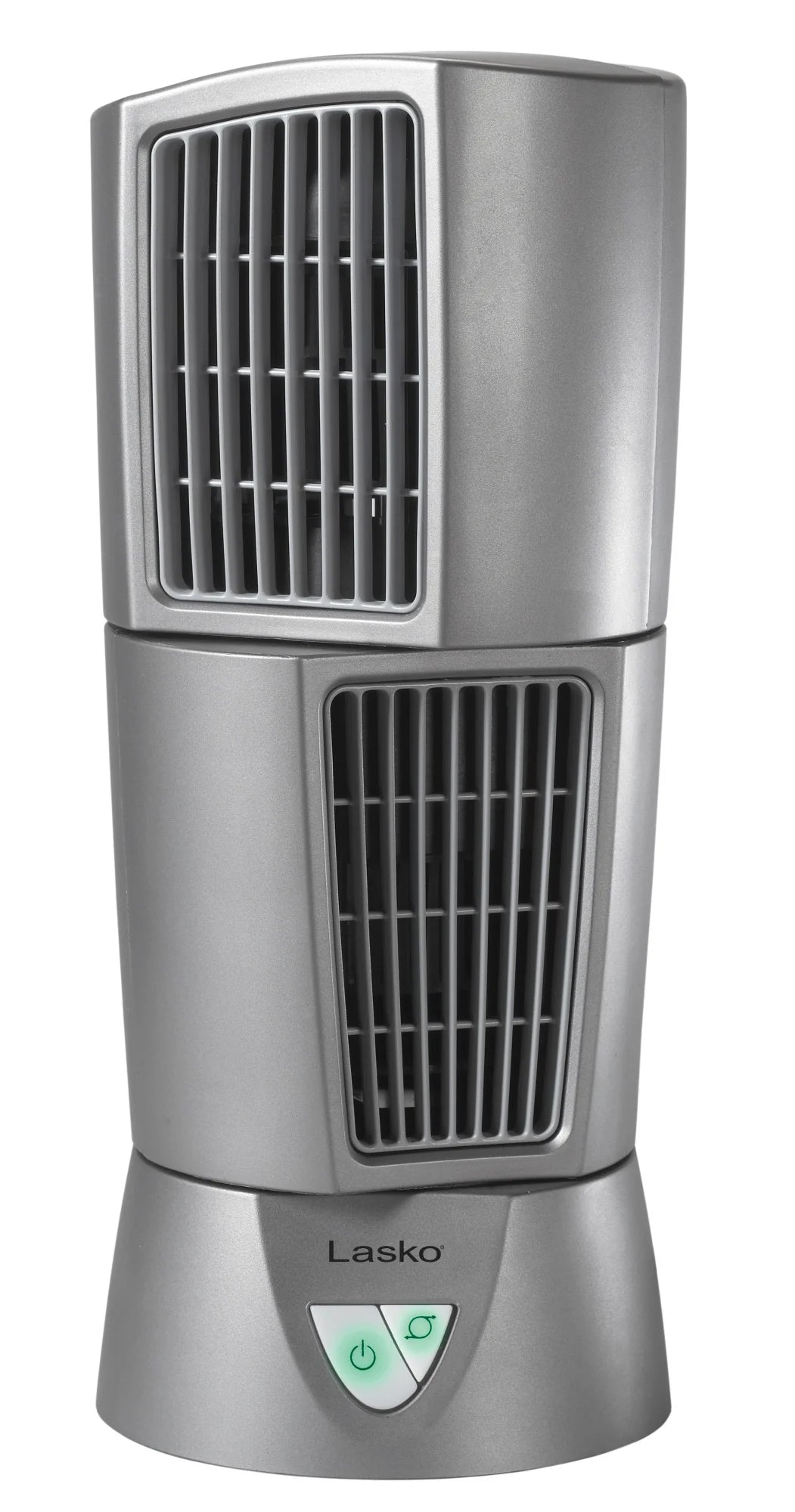 Lasko 14" Platinum Desktop Wind Tower 3-Speed Oscillating Table Fan, 4910, Gray