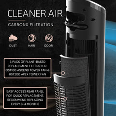 Lasko CXF36 Filter Replacement 3 Pack for OST100 Ascend Tower Fan and RST200 Apex Tower Fan