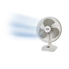 Lasko 16" 3-Speed Oscillating Performance Table Fan with Tilt-back, 2506, White