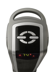 Lasko 1500W Ceramic Tower Space Heater with Logic Center Digital Remote, 5572, Black